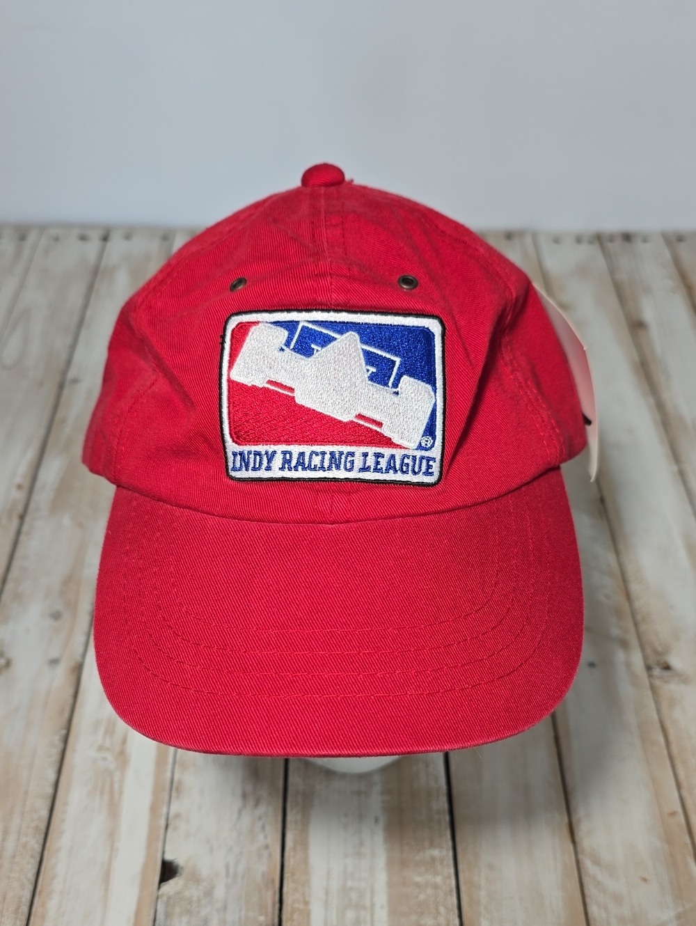 VTG Indy Racing League Hat Cap Red Cotton Embroidered Race Car NWT Outdoor Cap